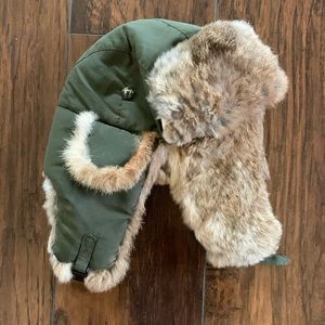 Mad bomber rabbit fur hat